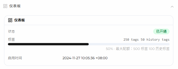 info dashboard info
